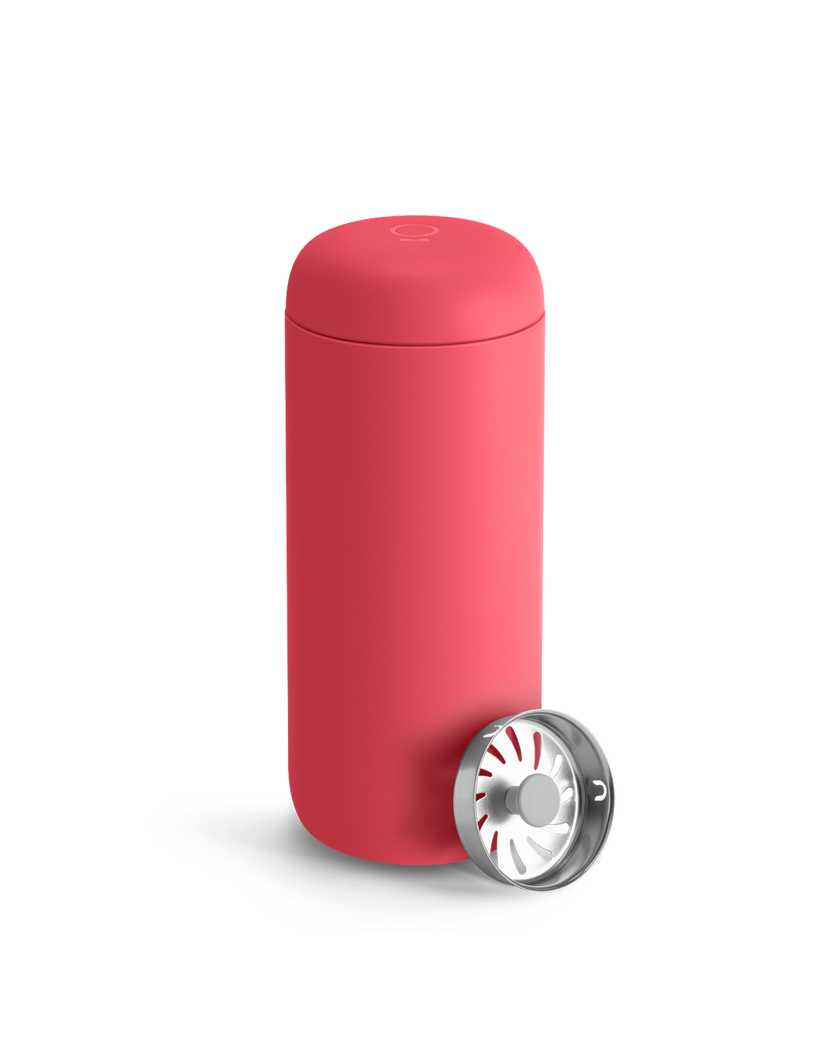 The Fellow Carter Move Mug in Coral Crush keeps your coffee hot and spill-free on the go.