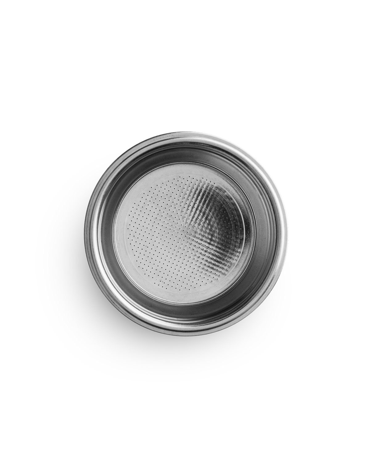 The Fellow Series 1 18 g Double Shot Basket for 58 mm portafilters on a white background.