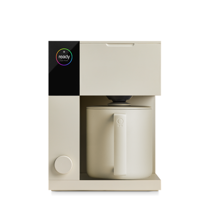 Fellow Aiden Precision Coffee Maker: modern beige, auto pour-over, digital display, custom brews.