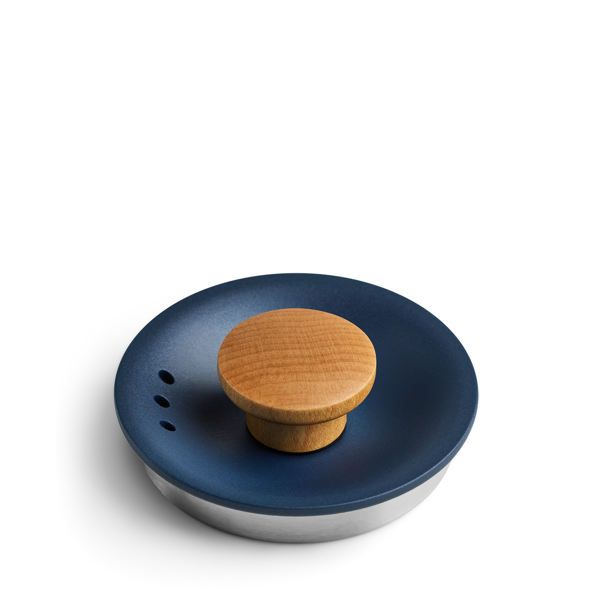 Stagg EKG Lid with Lid Pull - Stagg EKG Lid with Lid Pull - Stagg EKG / Stone Blue + Maple | Fellow