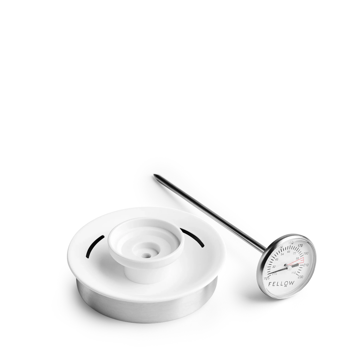 Stagg Stovetop Kettle Replacement Lid & Thermometer - Stagg Stovetop Kettle Replacement Lid & Thermometer - Matte White | Fellow