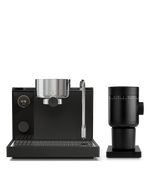 Fellow Series 1 + Grinder Kit: sleek black espresso machine & grinder on a white background.