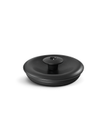 Black, round Fellow Aiden Precision Coffee Maker thermal carafe lid with central handle.