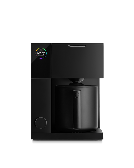 Fellow Rebrew Aiden brews barista-quality coffee with a ready light and glass carafe.