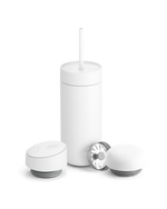 Minimalist white Fellow tumbler with 3-in-1 lid, perfect for coffee lovers and gifting.