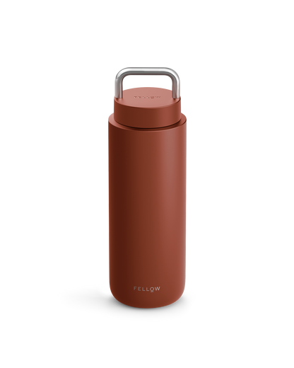 Sienna Fellow Carter Carry Travel Mug with metal handle, on a white background.