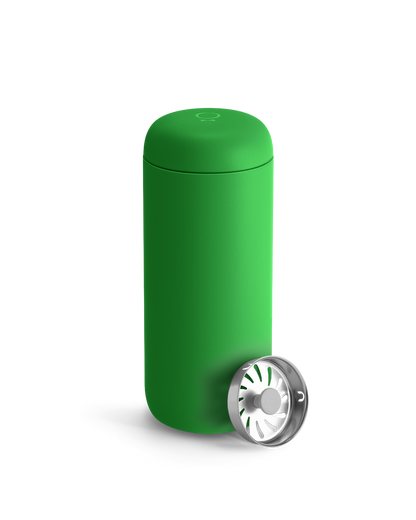 The Fellow Carter Move Mug in Sporty Green is spill proof and perfect for coffee on the go.
