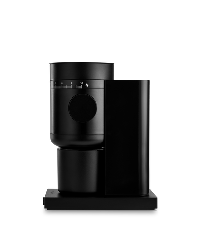 Fellow Opus 2 Conical Burr Grinder in matte black—minimalist and ideal for pour-over coffee.