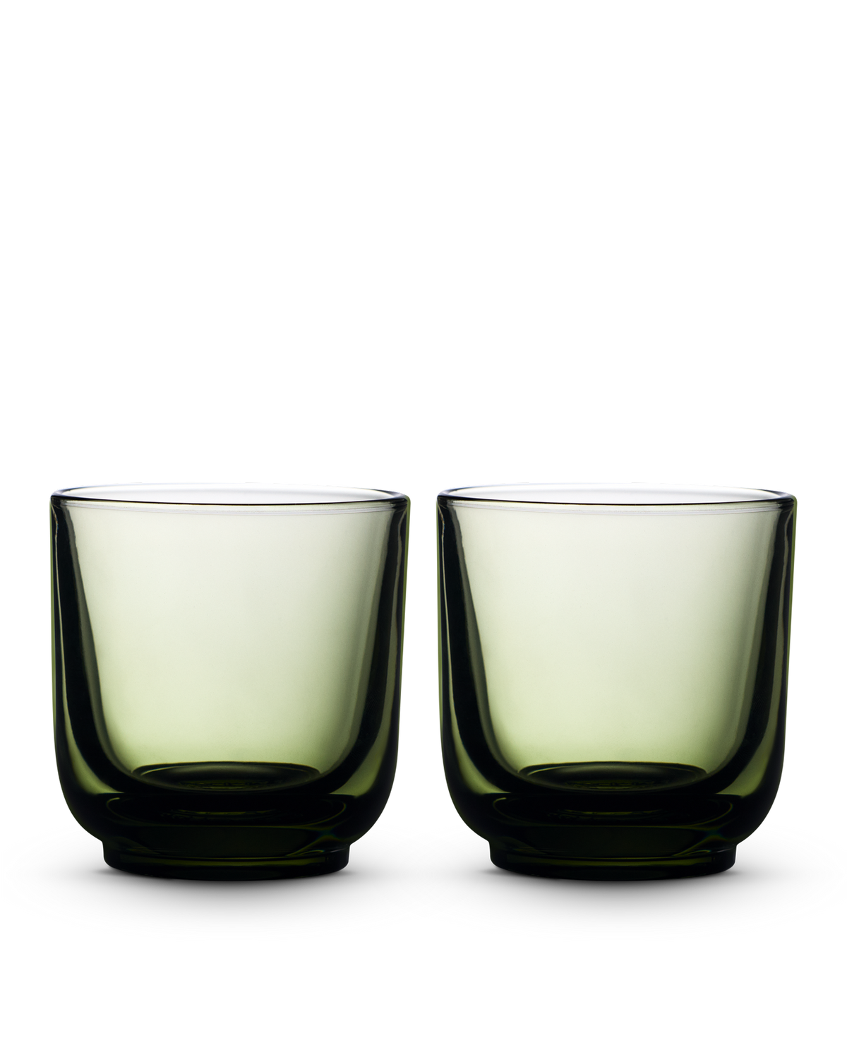 Two Pirch Espresso Glasses by Fellow on a plain white background.