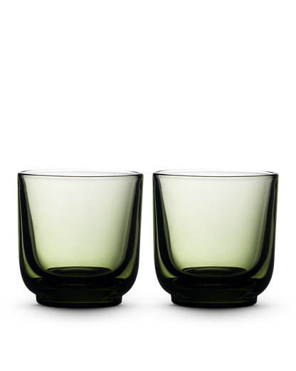 Two Pirch Espresso Glasses by Fellow on a plain white background.