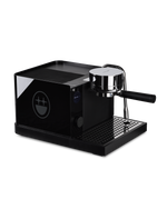 Fellow BIGFACE x Fellow Espresso Series 1 in black with portafilter and drip tray.
