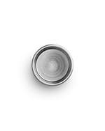 Top view of Fellow Series 1 18 g Double Shot Basket for 58 mm portafilters on white.