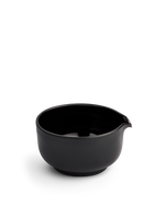Fellow Matcha Set Ceramic Bowl in matte black with white accents and a small pouring spout.