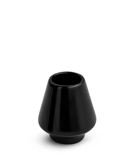 Matte black Fellow Matcha Set Whisk Holder with wide base and rounded opening.