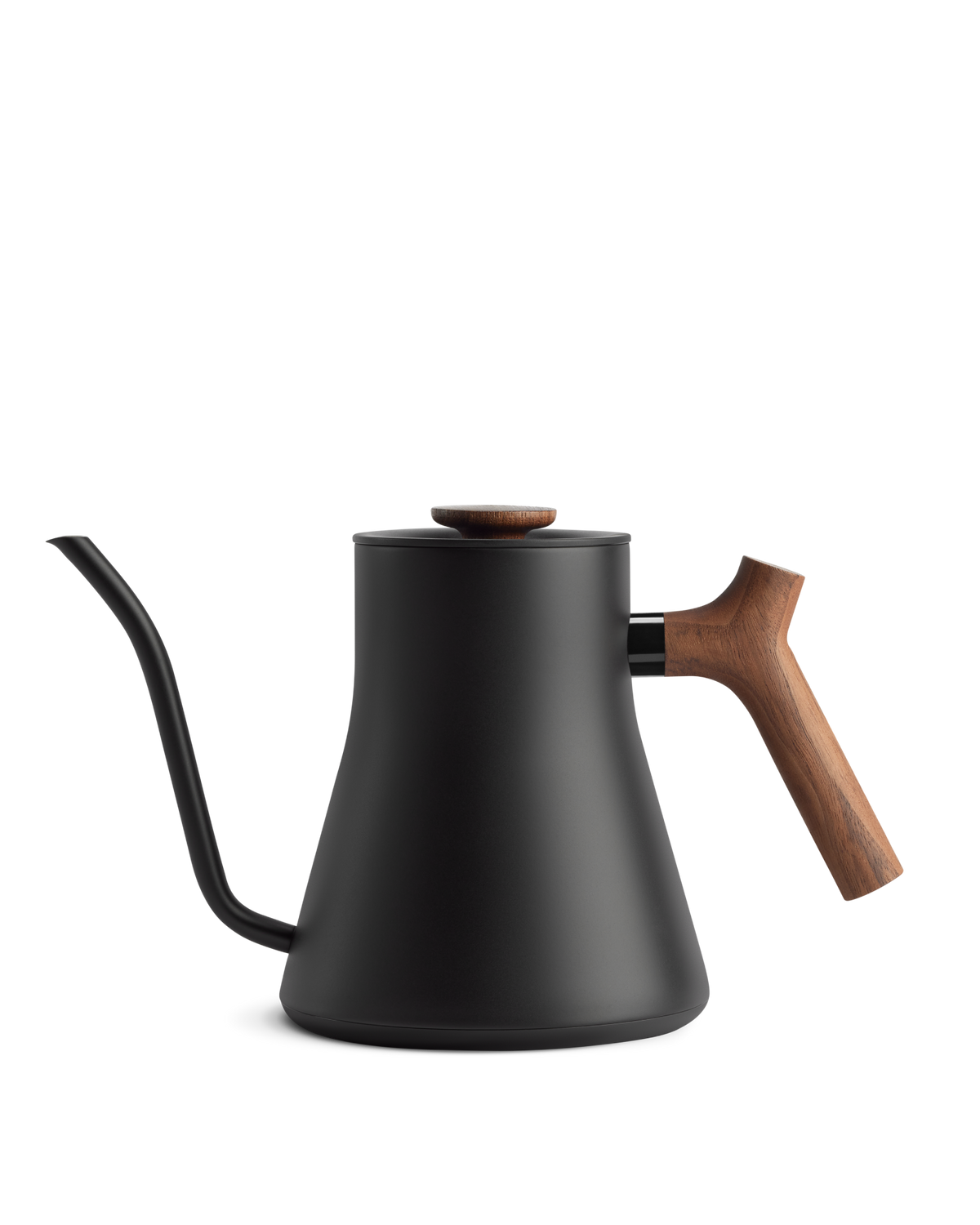 Fellow Stagg EKG Electric Kettle Replacement Body, Matte Black + Walnut, on white background.