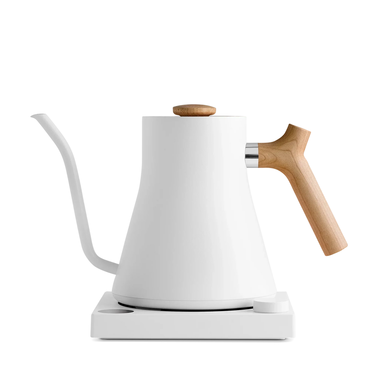 RETAIL & CX ONLY - Stagg EKG Electric Kettle - RETAIL & CX ONLY - Stagg EKG Electric Kettle - Matte White + Maple | Fellow